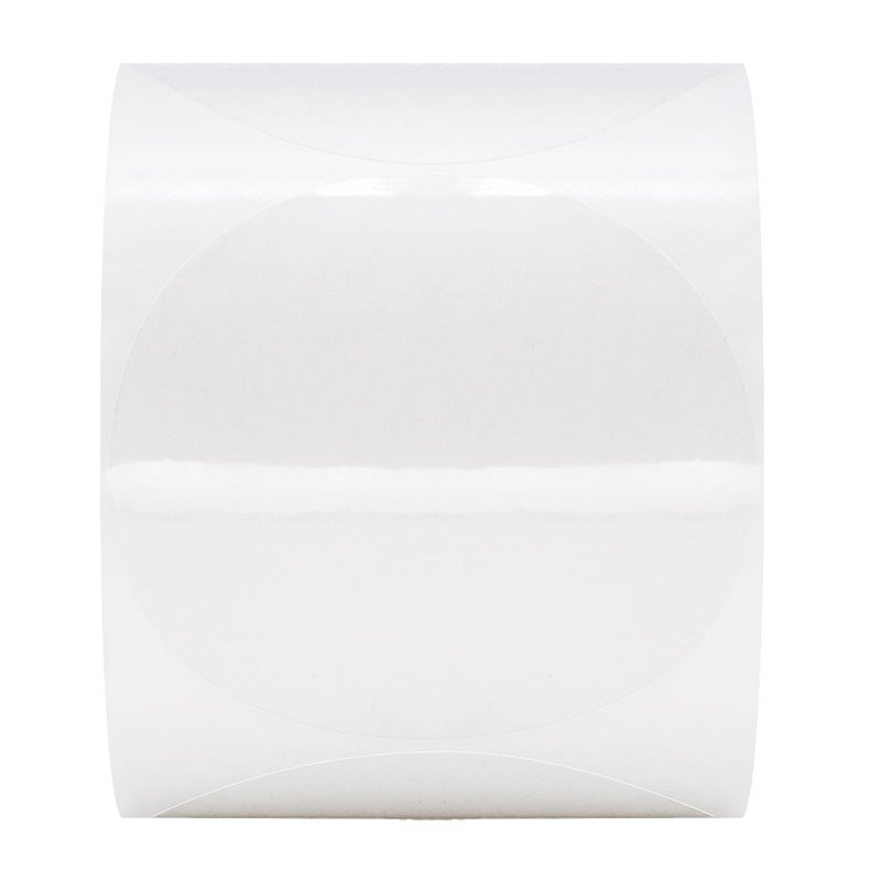 Hybsk 300pcs Clear Round Labels 2 inch Circle Seal Sticker for Envelope Sealing Box Packing (2 inch Round) - Image 2